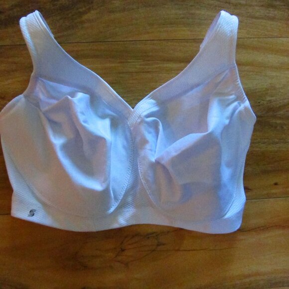 Glamorise White MagicLift Seamless Wirefree Sports Bra size 34I - Picture 1 of 6